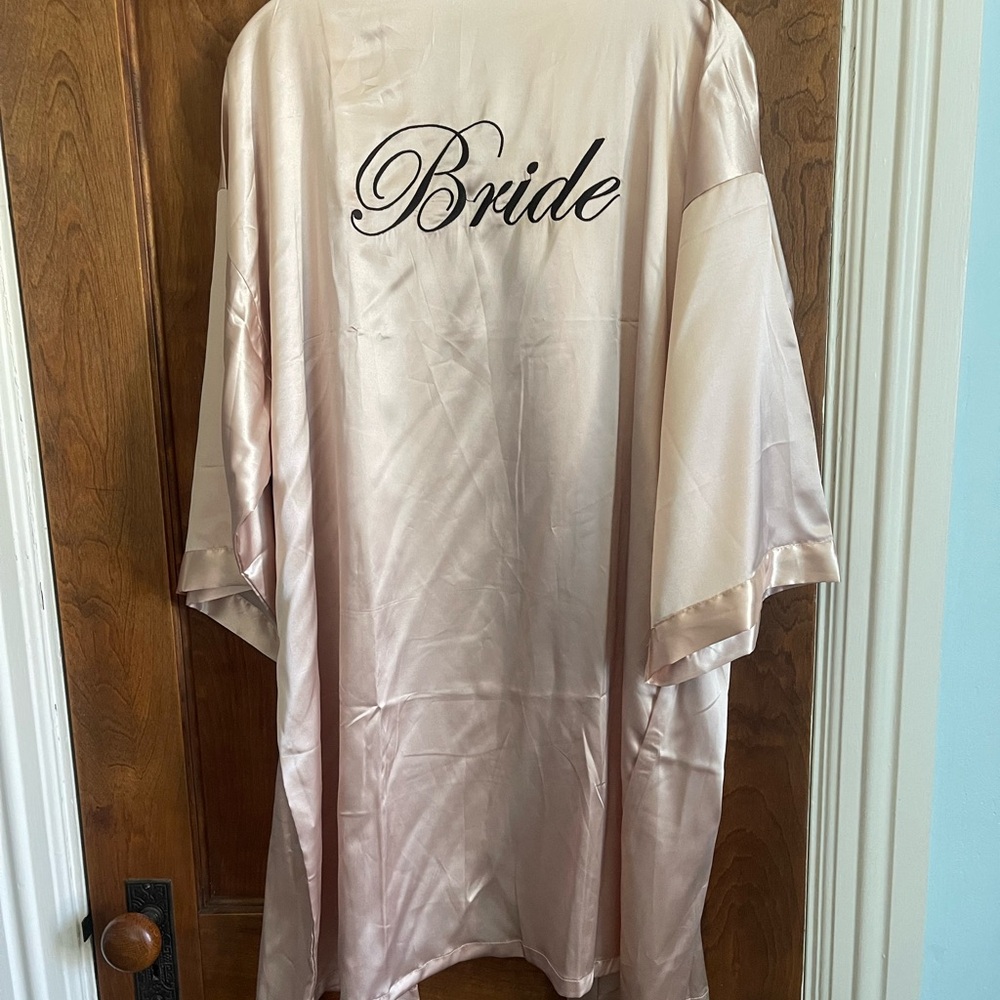 Pink Satin Bride Robe
